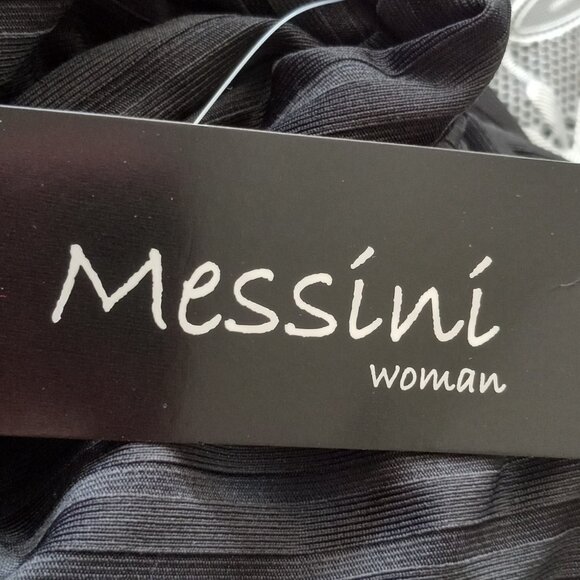 Messini NWT Striped Two-Piece Dress & Cardigan Set w/ Attached Necklace Sz 2X - Picture 7 of 8